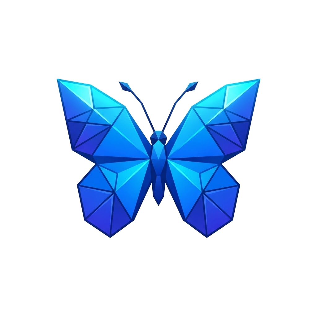 MorphCode blue morpho butterfly emblem